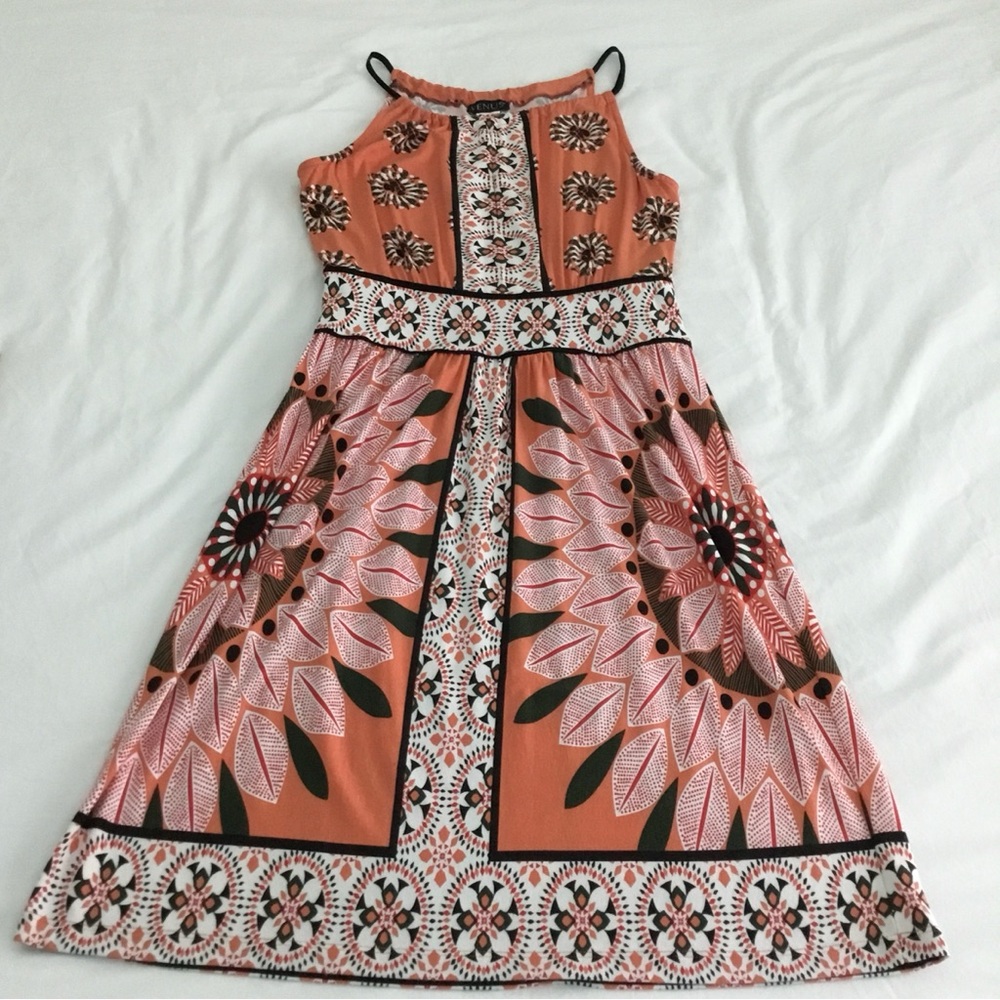 VENUS Women’s Sundress Size M Bohemian Halter Neck Keyhole Chest Casual Beach